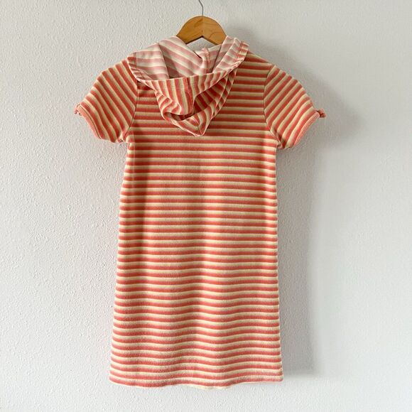 VTG Gymboree Terry Cloth Swim Cover Up Girls 12 Striped Full Zip Hooded Bathing - Picture 6 of 10